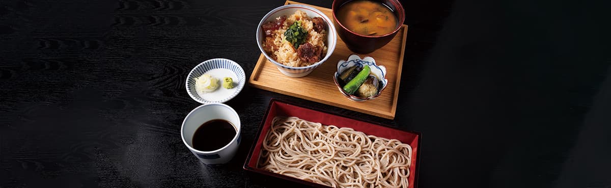 銀座 真田 SIXの信州前菜４種と炊き込みご飯